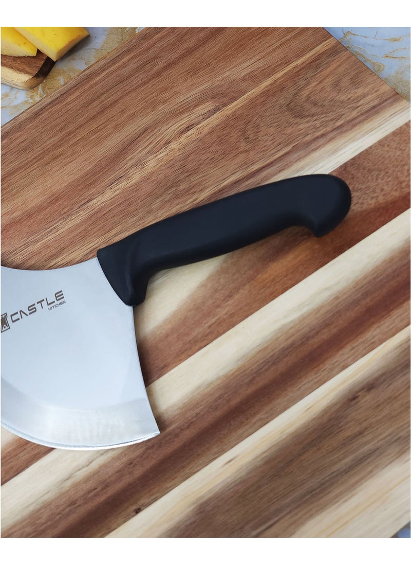 Castle Kitchen - Incisive Kitchen Knife Crescent Pita Pastry Salad Pizza Mincer Knife Cutter Chopper Daily Use - Image 1