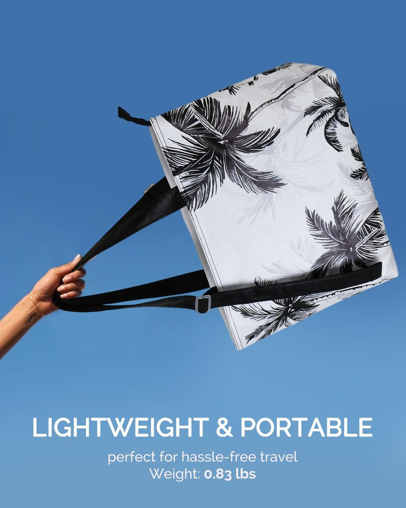 HOMESPON Large Waterproof Beach Bag for Women Pool Bags with Wet Compartment Lightweight Tote for Work Travel Weekends(Coconut Palm) - Image 5
