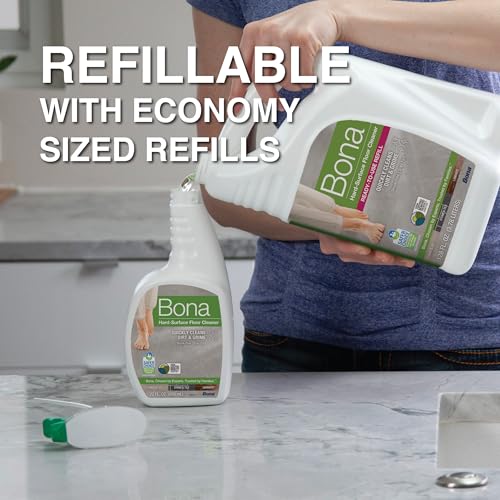 Bona Multi-Surface Floor Cleaner Spray - 32 fl oz - Unscented - Refillable - Residue-Free Floor Cleaning Solution for Stone, Tile, Laminate, and Vinyl Floors - Image 4