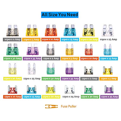 Winlyn 272pcs - Car Blade Fuses Assortment Kit, Automotive Fuses - Standard & Mini & Low Profile Mini (2A/ 5A/ 10A/ 15A/ 20A/ 25A/ 30A/ 35A), Car Boat Truck SUV Automotive Replacement Fuses - Image 3