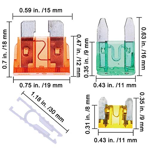 Winlyn 272pcs - Car Blade Fuses Assortment Kit, Automotive Fuses - Standard & Mini & Low Profile Mini (2A/ 5A/ 10A/ 15A/ 20A/ 25A/ 30A/ 35A), Car Boat Truck SUV Automotive Replacement Fuses - Image 2