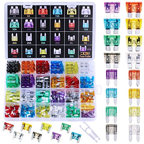 Winlyn 272pcs - Car Blade Fuses Assortment Kit, Automotive Fuses - Standard & Mini & Low Profile Mini (2A/ 5A/ 10A/ 15A/ 20A/ 25A/ 30A/ 35A), Car Boat Truck SUV Automotive Replacement Fuses - Image 1