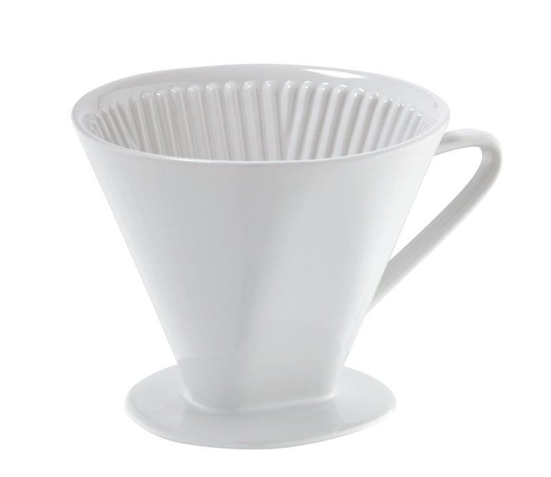 Cilio C105179 Porcelain Coffee FilterHolder PourOver 6Large White
