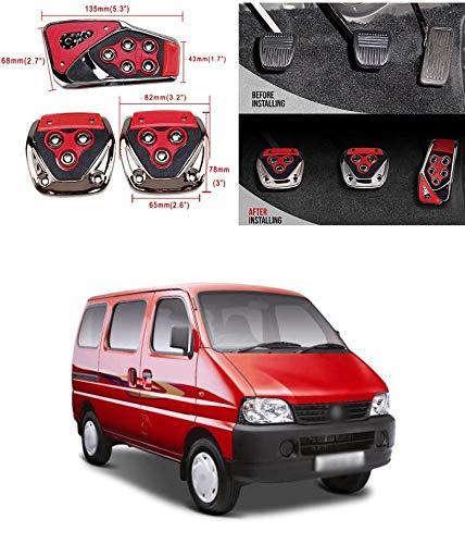 PRIKNIK Anti-Skid Car Pedals(Manual Shift) 3 Pcs Sports kit Pad Covers Set Compatible with E-eco - Image 3
