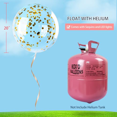 ComboJoy 12 Pack Big Light Up BOBO Led Balloons with Sticks - Clear Balloons with Lights, Glow in the Dark, Flicker in the Daylight - Perfect Glow Party Supplies for Birthday, Wedding, Graduation - Image 3