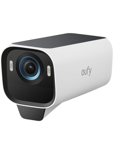 eufy Security eufyCam S3 Pro Add-on Solar Security Camera Outdoor Wireless, Colour Night Vision, 4K Resolution, Forever Power 2.0, Face Recognition AI, Expandable Local Storage, No Monthly Fee