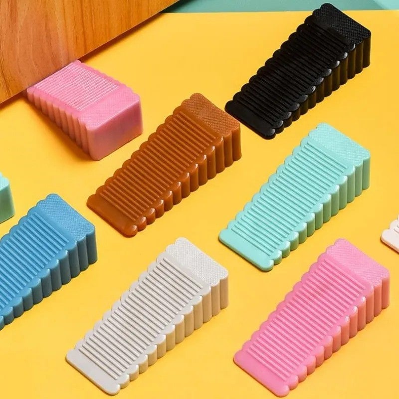 Bluejw Safe Silicone Door Stop Stoppers Block Wedge Doorstops - Heavy Duty Door Stopper for Home, Office, & Other Hardware - Anti-Collision Stops-Tools - Image 2