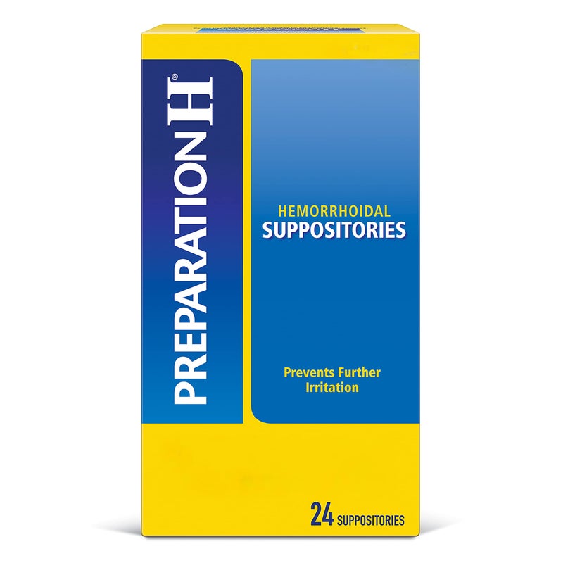 Preparation H Hemorrhoid Suppositories for Itching and Discomfort Relief - 24 Count - Image 1