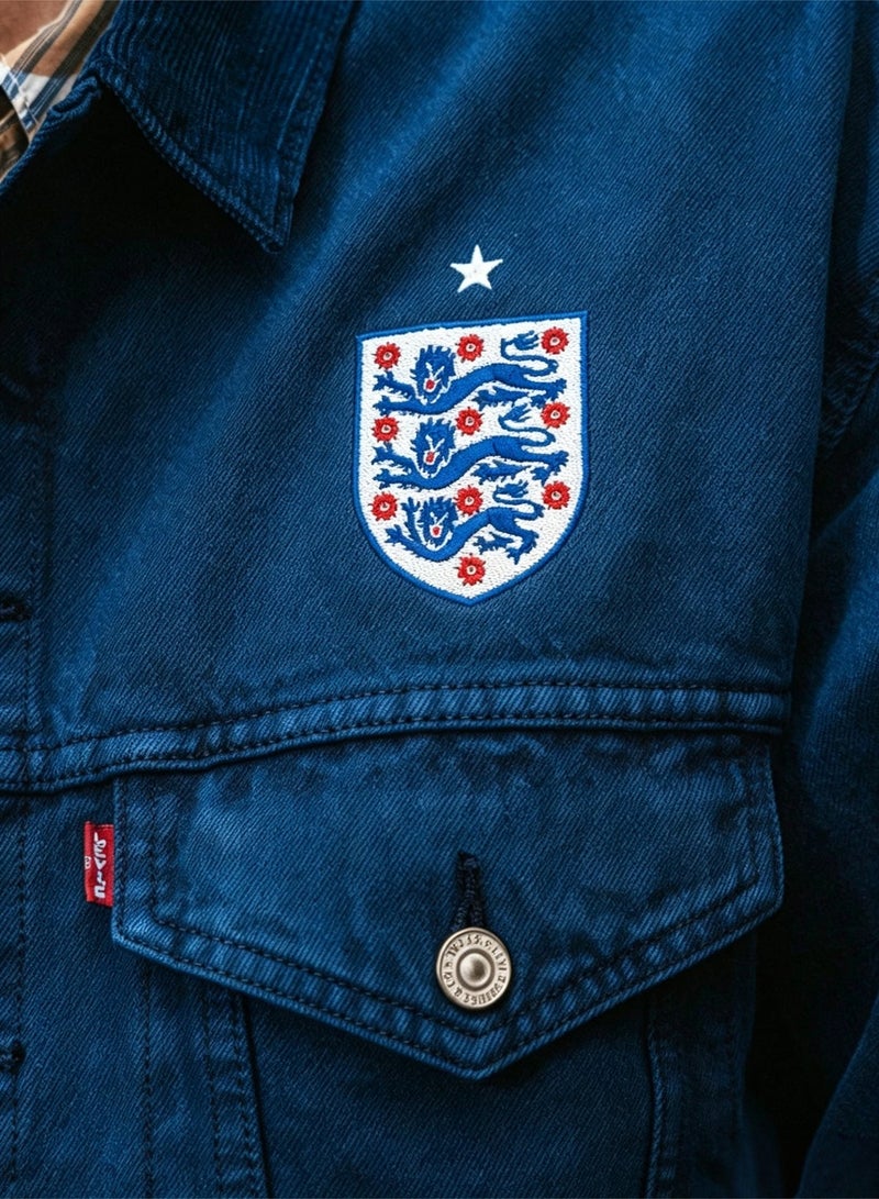 Levi's SS26 Denim Jacket England National Team Three Lions Embroidery Unisex - Image 4