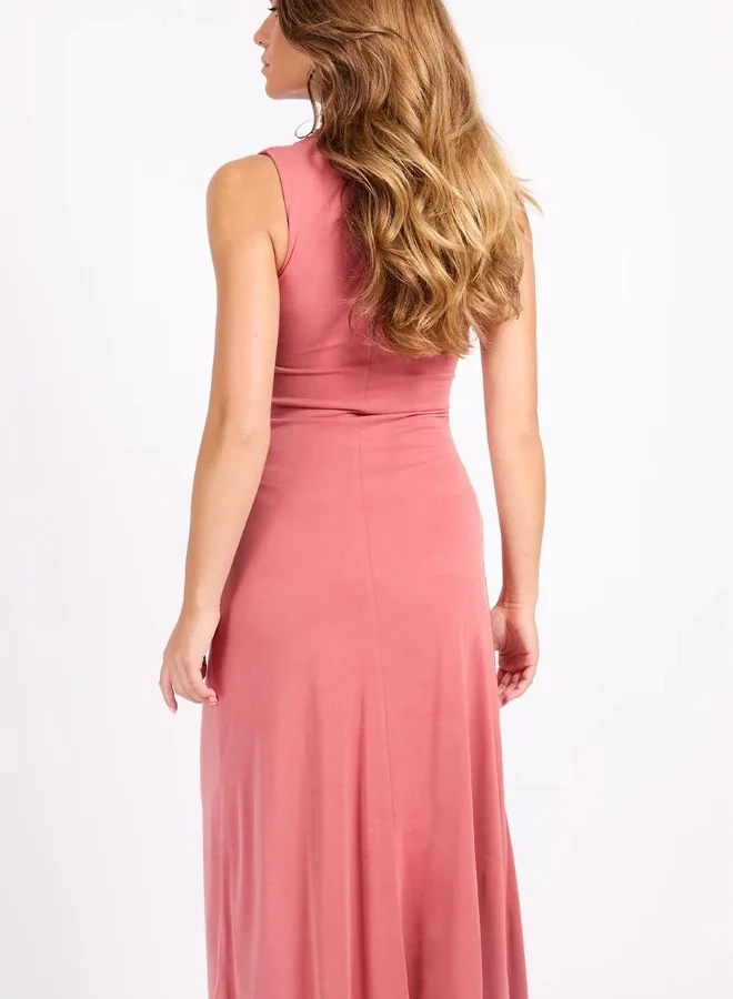 ليتل مسترس فستان ميدي جيرسي مرجاني