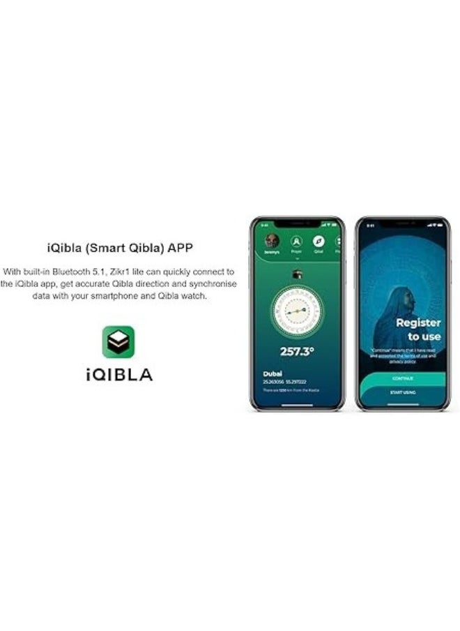 iQIBLA iQIBLA Smart Tasbih Zikr Ring-Muslim Prayer-Prayer timing reminder-OLED display-Tasbih Counter- Smart Ring- Wearable Technology- Waterproof Zikr Ring Black-E0120BK-USB (22mm)  - Image 5