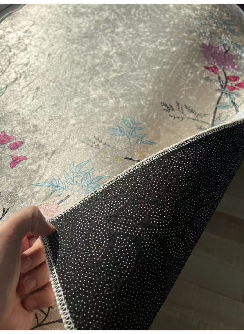 Luxury Embroidered Prayer Mat for Women – Elegant Arch-Shaped Islamic Sajada with Floral Embroidery, Soft Plush Velvet Texture, Premium Lightweight Design for Daily Salah & Ramadan Gifts – Ideal Muslim Prayer Rug for Ladies, Home, Mosque, Travel, and Special Occasions – High-End Floral Musalla for Muslim Women - Image 4