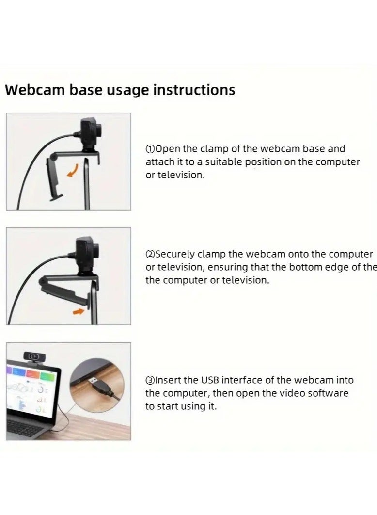 Smart Home Mini USB Computer Camera, USB Webcam with Microphone, Plug and Play, Compatible with Zoom Skype Teams, Video Conferencing-LEIGI 300