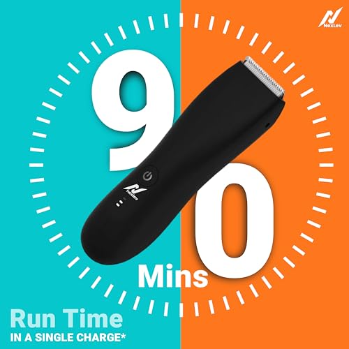 NexLev All in One Body Trimmer for Men | Suitable for Beard, Body, Balls, Pubic Hair, Private Parts | 90 Min Runtime |Type C | IPX 7 Waterproof | No Nicks No Cuts | 2 Safety Combs| Extra Blade | TM-02 - Image 4