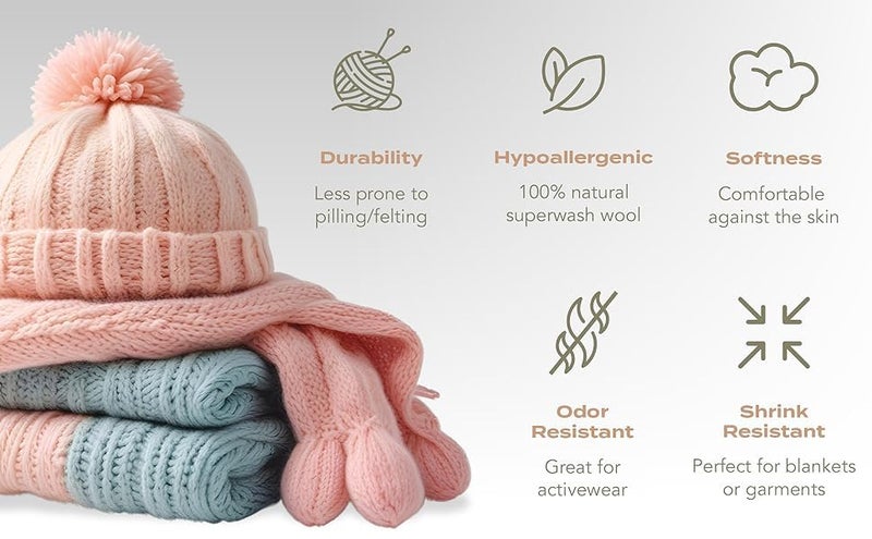 ProKart Premium Woolen 4 ply Hand Knitting Wool Yarn | Fine Weight Knitted and Crocheted Soft Yarn for Sweater, Scarf, Hat, Baby Clothes, Baby Sports, Purse, Gift Bags & DIY Craft Accessories Projects (1 Ball/100 Gram Each) (Red, 100gms x 2 Pack) - Image 5