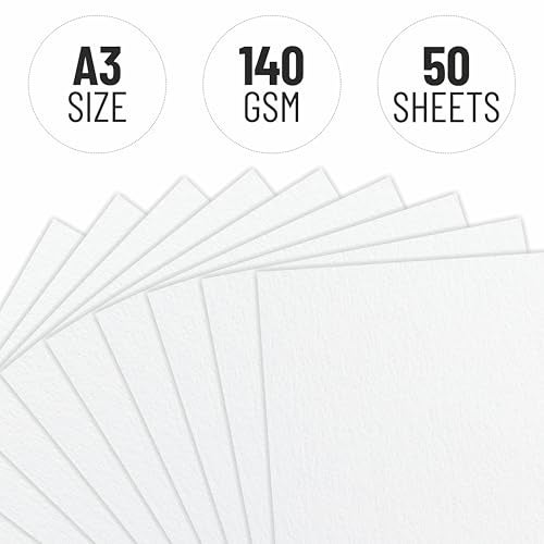 Anupam SketchO Sketching & Drawing Paper A3 | 50 Loose Sheet 100 Pages | 140 GSM Sheet for Pencil, Charcoal, Graphite, redchalk Pastel, Chalk, Oil Pastel & Wax Crayon for Artist's & Amateurs - Image 3