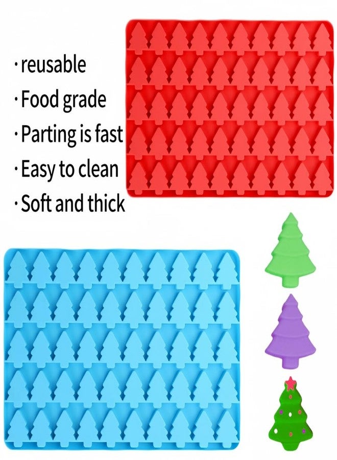 Accfore Mini Christmas Tree Silicone Mold,2 Pcs 50 Cavities Christmas Tree Chocolate Mold for Making Chocolate Festive Desserts Candy Jelly Fondant Gummy Biscuits Fruit Snack Tree Ice Baking Treats - Image 5