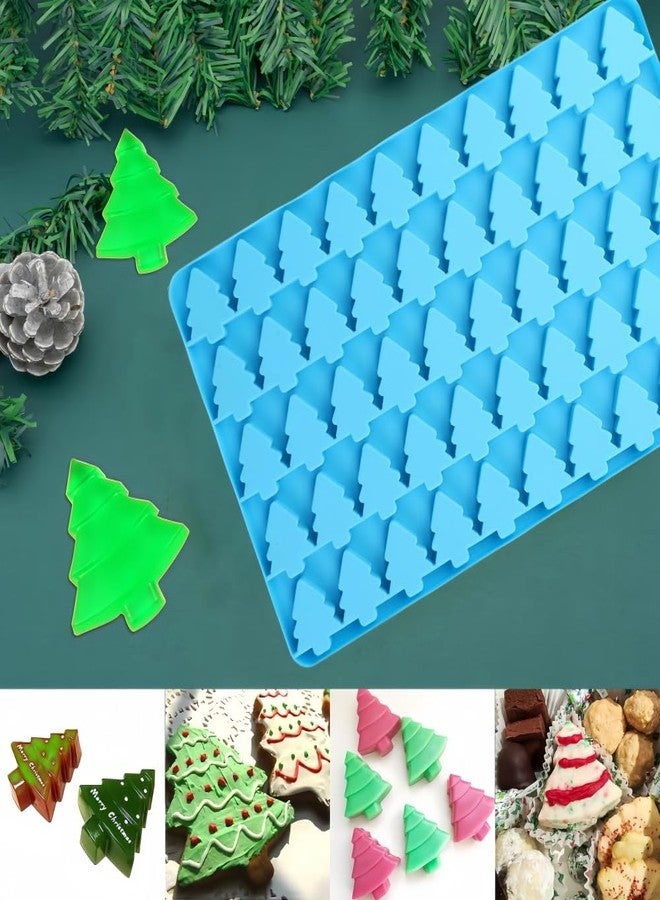 Accfore Mini Christmas Tree Silicone Mold,2 Pcs 50 Cavities Christmas Tree Chocolate Mold for Making Chocolate Festive Desserts Candy Jelly Fondant Gummy Biscuits Fruit Snack Tree Ice Baking Treats - Image 4