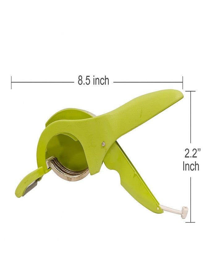 شريا قطاعة ومبشرة خضراوات 2 في 1 بشفرات من الفولاذ المقاوم للصدأ، متعددة الاستخدامات، يدوية لتقطيع وتقشير الفواكه، أداة مطبخ يدوية لسهولة الطهي، مزودة بنظام قفل بلاستيكي - Image 4