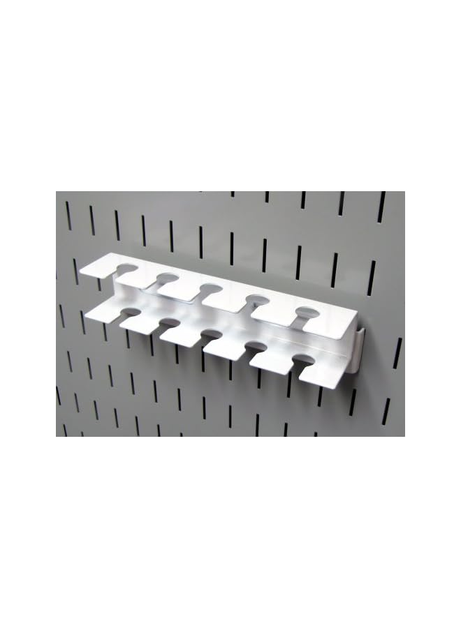 Wall Control ASM-SL-008 W Pegboard Slotted Tool Holder Bracket Slotted Metal Accessory for Wall Control Pegboard Only, White - Image 2