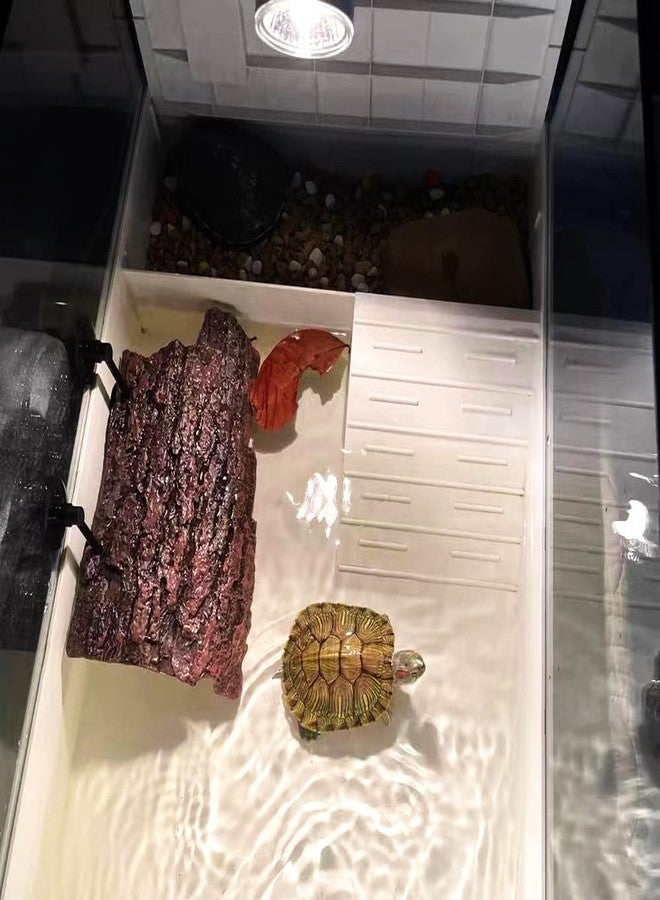Flushbay Turtle Floating Basking Platform Aquarium Turtle Decorations Artificial Bark Tortoise Climbing Platform with Suction Cups Resting Terrace for Terrapins (Turtle Floating Basking Platform) - Image 4