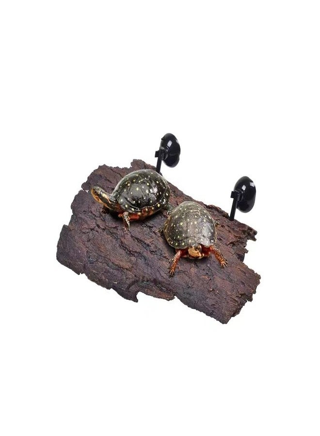 Flushbay Turtle Floating Basking Platform Aquarium Turtle Decorations Artificial Bark Tortoise Climbing Platform with Suction Cups Resting Terrace for Terrapins (Turtle Floating Basking Platform) - Image 1
