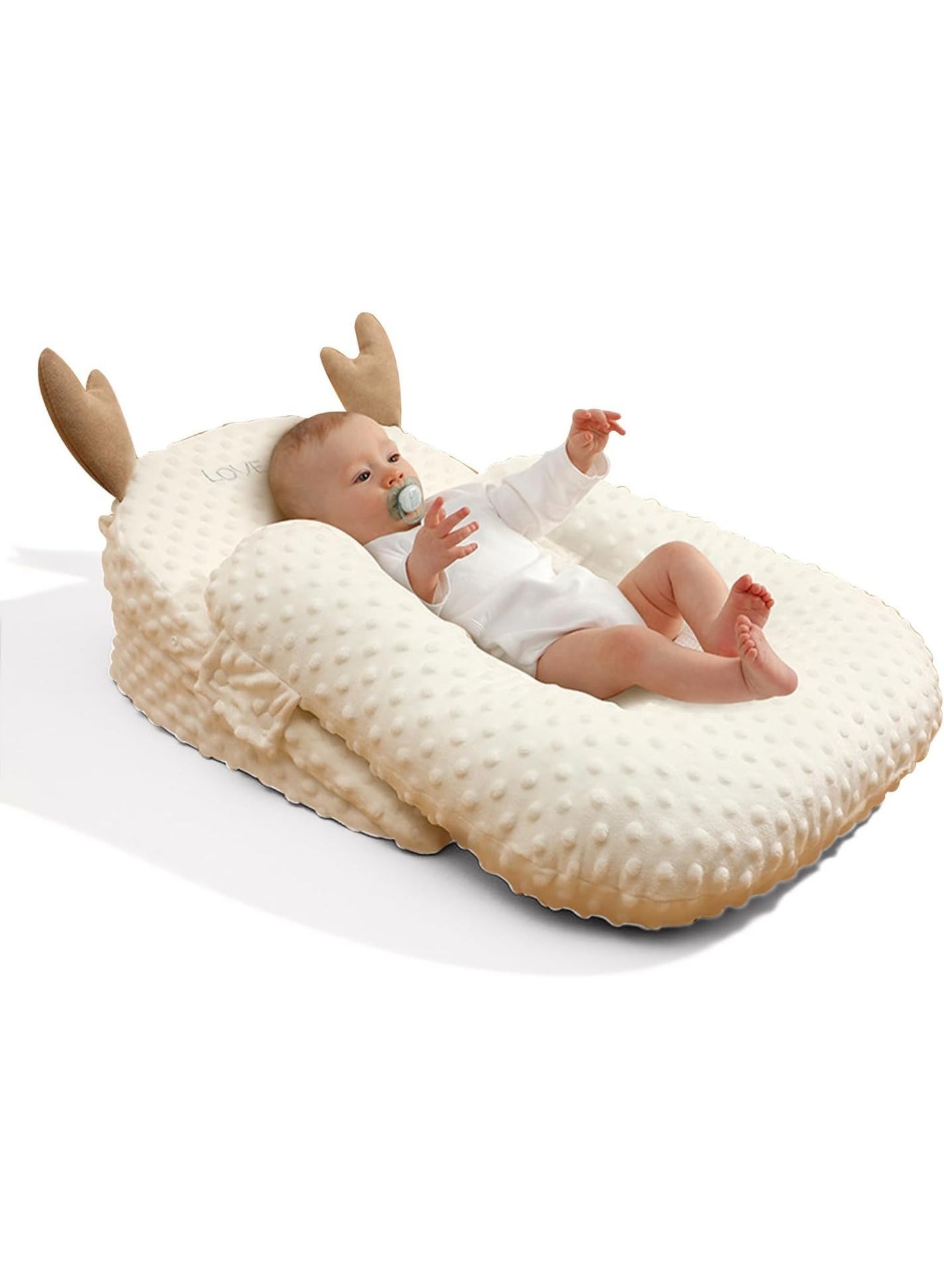 DMG TECH Nursing Pillow, Adjustable Height and Support Position, with Washable Cover, Soft Comfort Pillow for Infants, Feeding Pillows for Reflux Baby Sleep