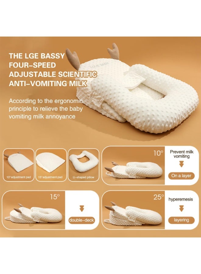 DMG TECH Nursing Pillow, Adjustable Height and Support Position, with Washable Cover, Soft Comfort Pillow for Infants, Feeding Pillows for Reflux Baby Sleep - Image 3