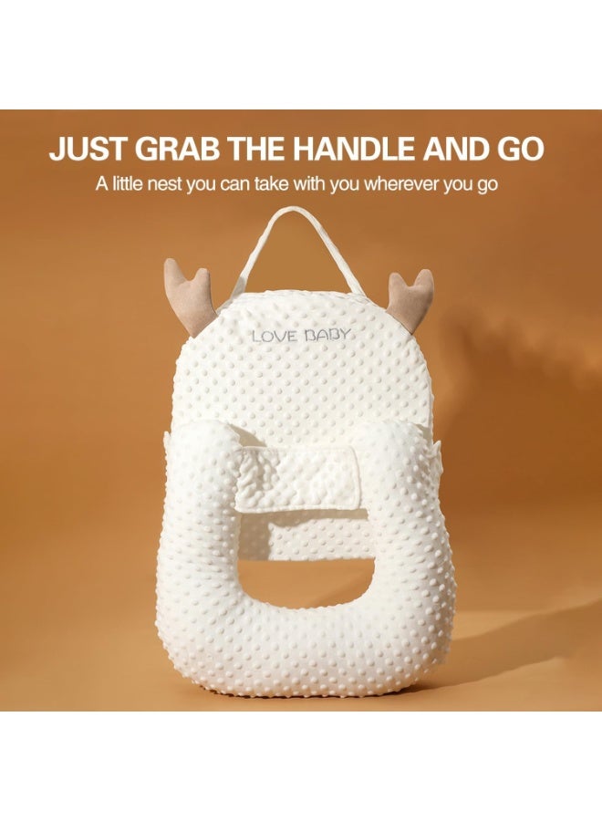 DMG TECH Nursing Pillow, Adjustable Height and Support Position, with Washable Cover, Soft Comfort Pillow for Infants, Feeding Pillows for Reflux Baby Sleep - Image 4