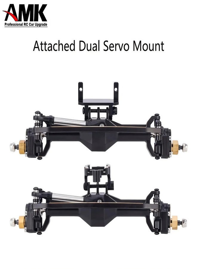 AMK TRX4M Portal Axles Extended 20mm, 109.6g CNC Aluminum TRX4M Front & Rear Axle Set with Two Servo Mounts for 1/18 RC CrawlerCar TRX4M Axle Upgrade Parts - Image 2