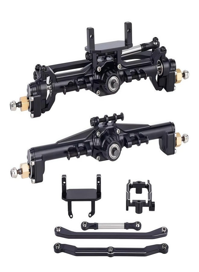 AMK TRX4M Portal Axles Extended 20mm, 109.6g CNC Aluminum TRX4M Front & Rear Axle Set with Two Servo Mounts for 1/18 RC CrawlerCar TRX4M Axle Upgrade Parts - Image 1