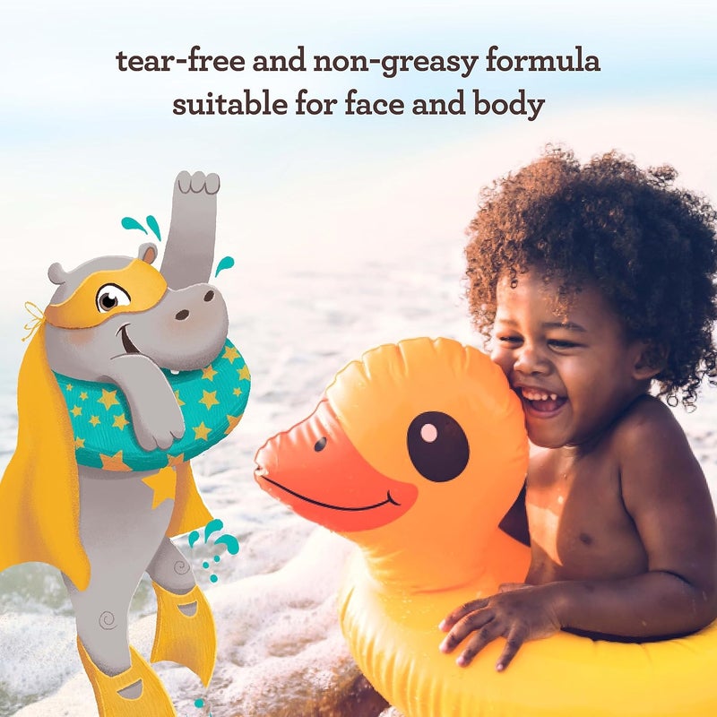 Aveeno Kids Continuous Protection Zinc Oxide Mineral Sunscreen Lotion for Childrens Sensitive Skin with Broad Spectrum SPF 50 TearFree Sweat WaterResistant NonGreasy 3 fl oz - Image 4
