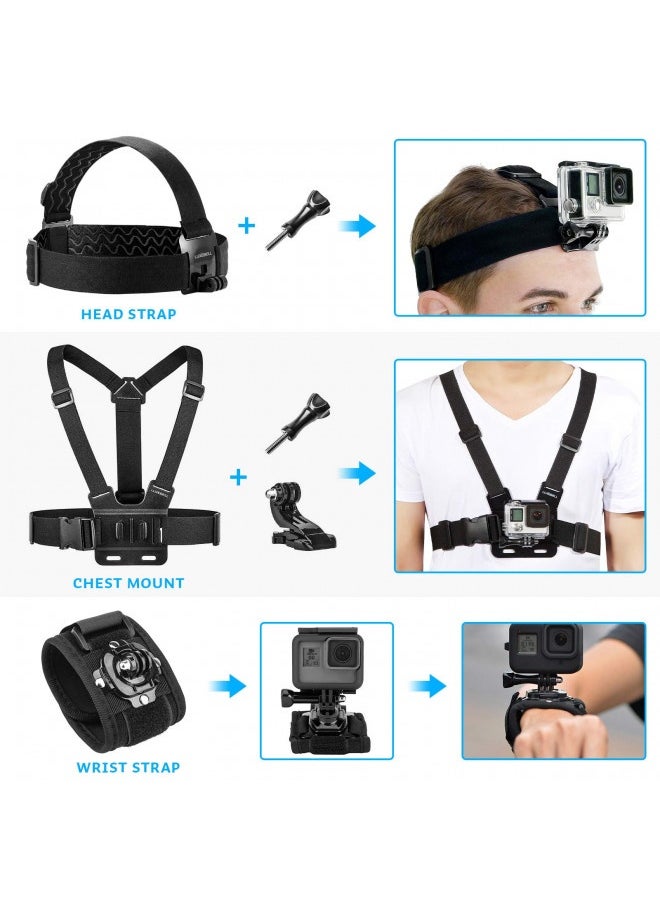 LUXEBELL - Luxebell Accessories Kit For Akaso Ek5000 Ek7000 4K Wifi Action Camera Gopro Hero 11 10 9 8 7 6 5/Session 5/Hero 4/3+/3/2/1 Max Fusion Sj4000 Sj5000 - Image 1