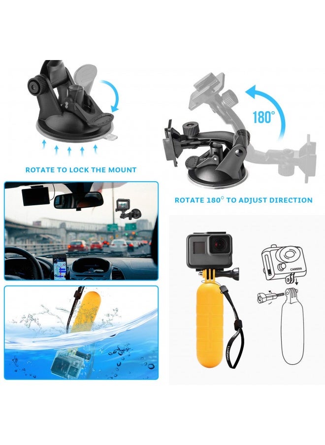 LUXEBELL - Luxebell Accessories Kit For Akaso Ek5000 Ek7000 4K Wifi Action Camera Gopro Hero 11 10 9 8 7 6 5/Session 5/Hero 4/3+/3/2/1 Max Fusion Sj4000 Sj5000 - Image 1