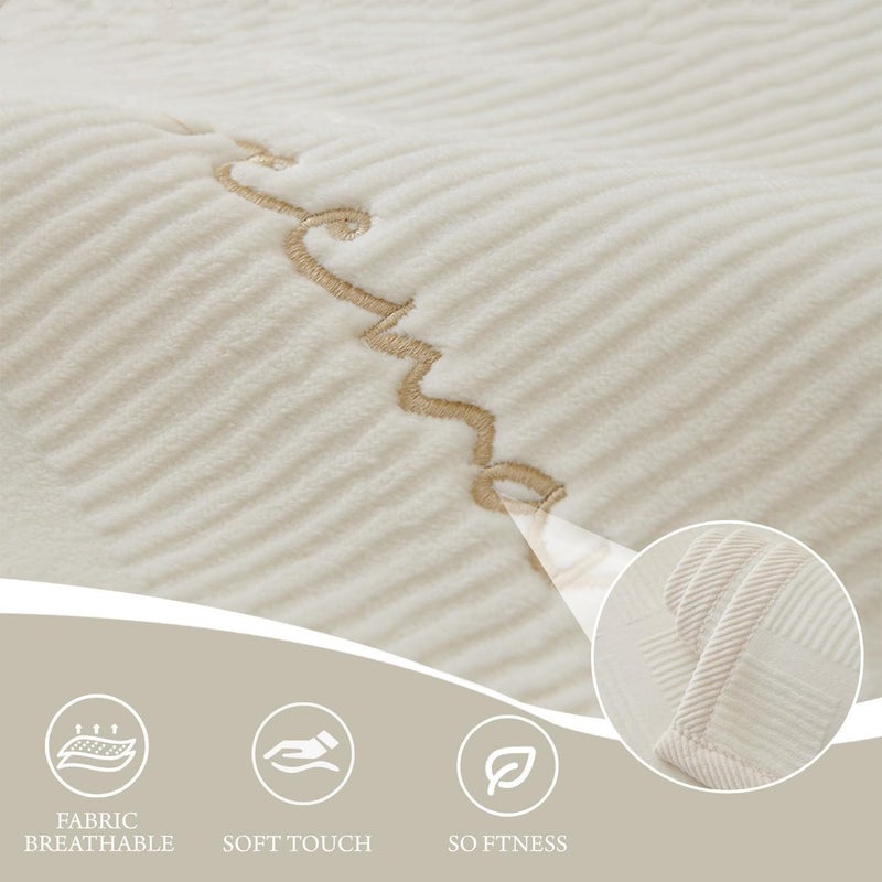 LINGKY Velvet Sofa Cover - Cream - Image 4