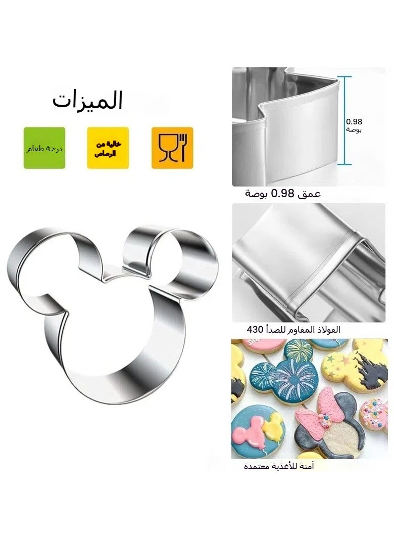 عام الحزمة المكونة من 10 قوالب بسكويت مصنوعة من الفولاذ المقاوم للصدأ - وهي على شكل فأرة ممتعة للأطفال لاستخدامها في الخبز، وتحضير الساندويتشات والوجبات الخفيفة الإبداعية - مثالية للحفلات والأحداث العائلية. - Image 3