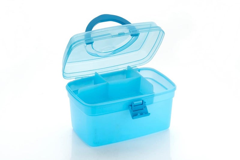 Naivete ABS Plastic BPA-Free Emergency Small Compact Medical Storage Box: Portable, Organized, and Secure Solution for Your Essentials (Blue) - Image 2