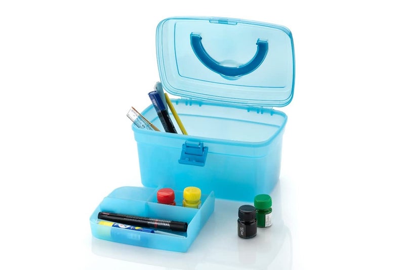Naivete ABS Plastic BPA-Free Emergency Small Compact Medical Storage Box: Portable, Organized, and Secure Solution for Your Essentials (Blue) - Image 3