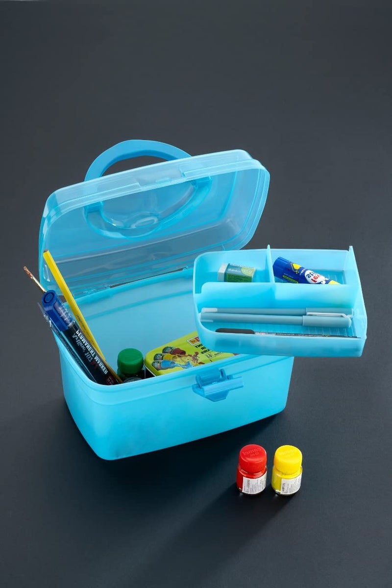 Naivete ABS Plastic BPA-Free Emergency Small Compact Medical Storage Box: Portable, Organized, and Secure Solution for Your Essentials (Blue) - Image 4