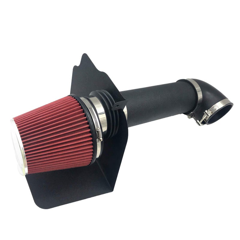 MOOSUN Intake Pipe Perfit Formance Cold Air Intake Kit with Filter 2005-2010 Fit for Dodge/Chrysler (Challenger, Charger, 300) 5.7L 6.1L V8 (Black Tube & Red Filter) - Image 1