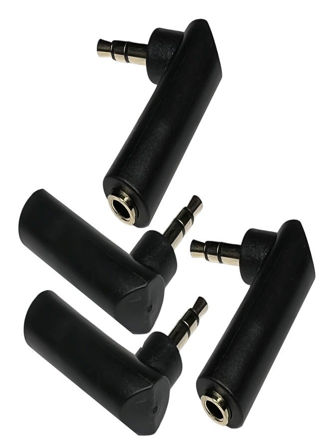 CESS L Shape Right Angle 3.5mm Male to Female Stereo Balanced Golden Adapter (4 Pack) - Image 3