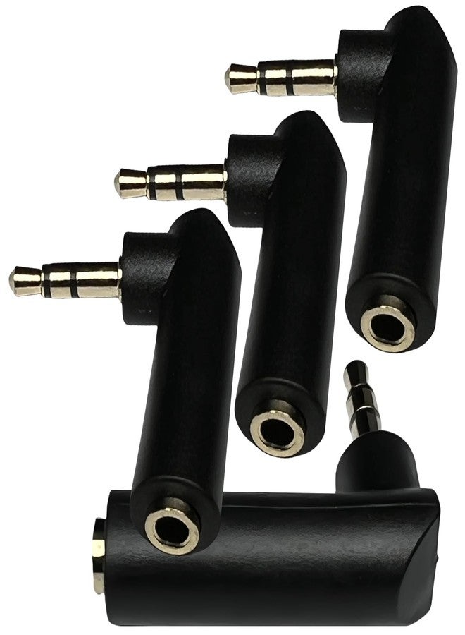 CESS L Shape Right Angle 3.5mm Male to Female Stereo Balanced Golden Adapter (4 Pack) - Image 4