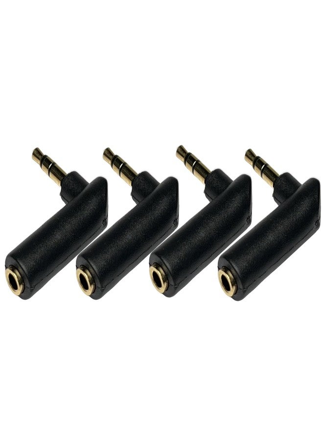 CESS L Shape Right Angle 3.5mm Male to Female Stereo Balanced Golden Adapter (4 Pack) - Image 5
