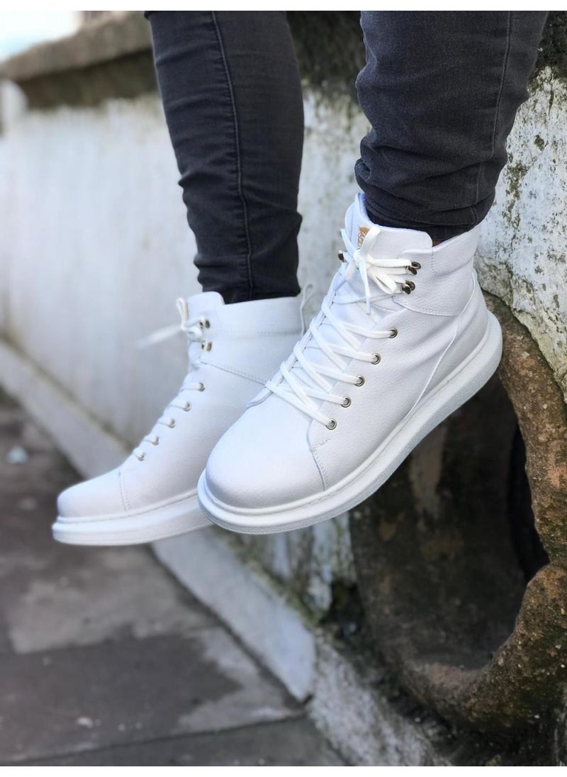 KnACK High Sole Shoes B-080 White  - Image 3