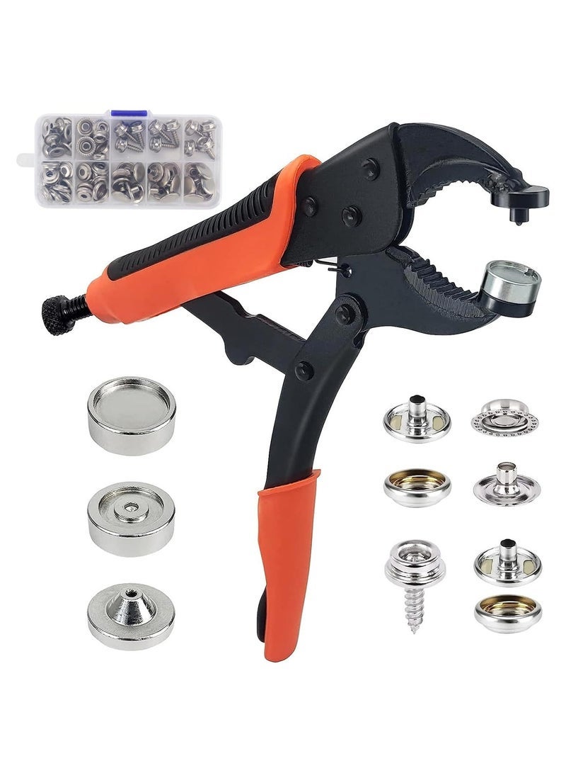Stainless steel four-in-one buckle pliers set for renovating boat covers adjustable snap fastener - Image 1
