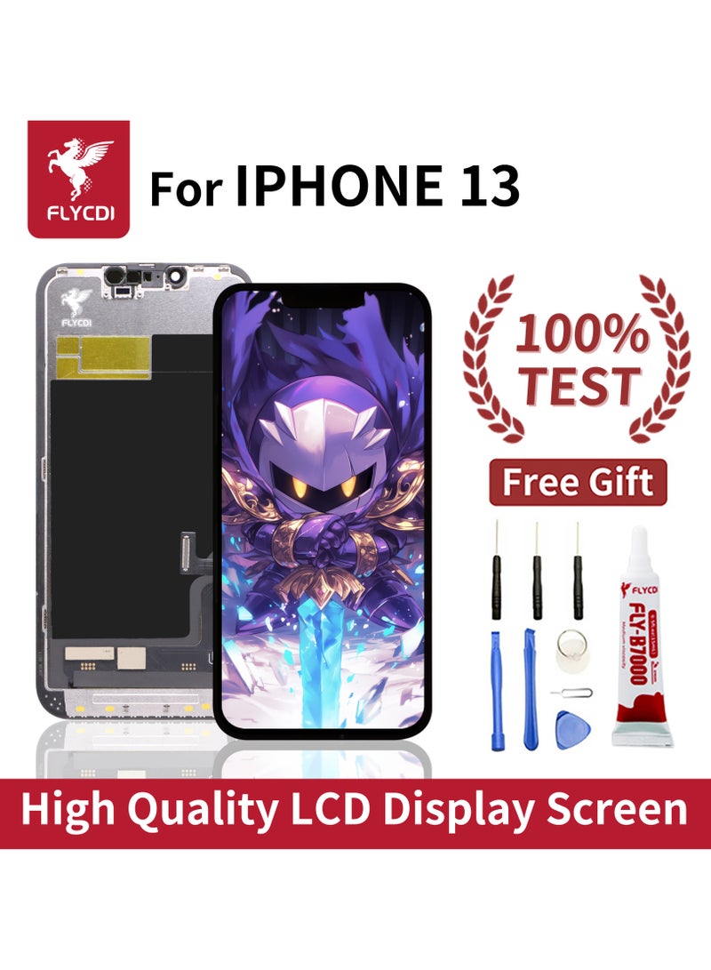 FLYCDI For iPhone 13 Soft OLED, LCD Display Screen Replacement Kit with Installation Tools, High Brightness, Wide Color Gamut - Image 2