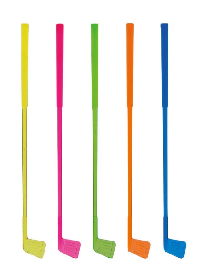 XPAPOV 100 Pcs Set of Plastic Golf Cocktail Stirrer, 6.1 Inch Reusable Beverage Stirrer, Party Decoration, for cocktail mixing and Golf Party Clubhouse Decoration - Image 1