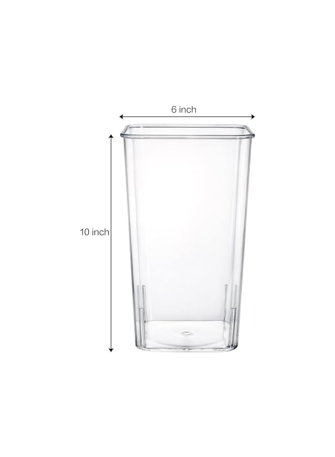 The Bros 2 Pack Flower Vase Acrylic Vase,Break Resistant Tall Rectangle Vase,Clear Vase for Table Wedding Home Kitchen Florist Arrangements - Image 5