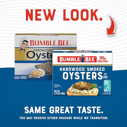Bumble Bee Canned Hardwood Smoked Oysters 375 oz Cans Pack of 12  Ready to Eat  20g Protein per Serving  Gluten Free - Image 5