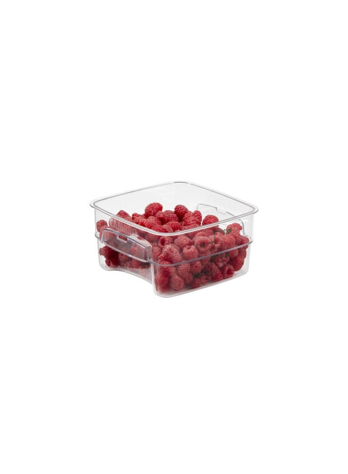Cambro Cambro Fresh Pro 2Qt. Clear Square Polycarbonate Food Storage Container With Lid  - Image 2